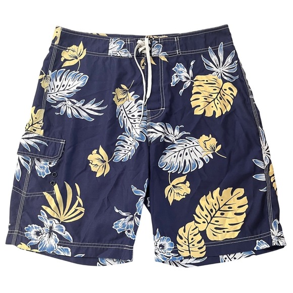 American Eagle Outfitters Other - American Eagle Mens Board Shorts 33 Navy Floral Tropical Swim Trunks Beachwear